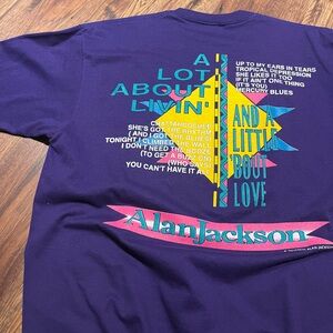 Vintage Alan Jackson Country Tour Band Graphic Shirt 1992 Album Music Tee